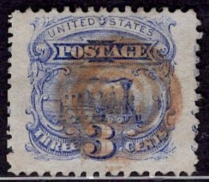 US Stamp Scott #114 USED w/ rare +$200 Brown Cancel SSCV $216. MAMMOTH Margins!