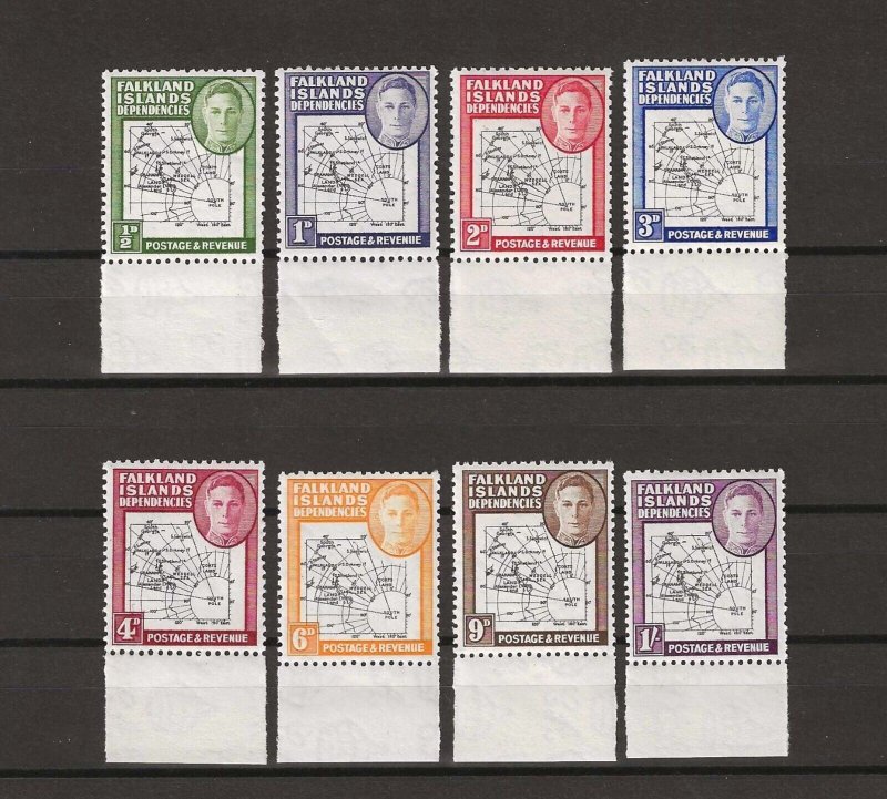 FALKLAND ISLANDS DEPENDENCIES 1946/49 SG G1/8 MNH £13