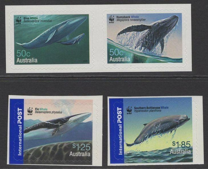 AUSTRALIA SG2664/7 2006 ENDANGERED SPECIES WHALES SELF ADHESIVE MNH