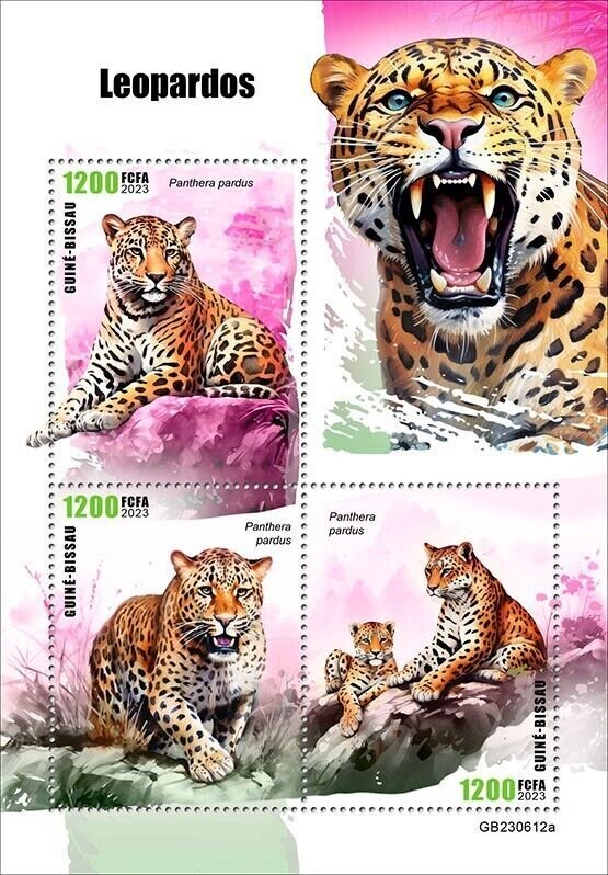 GUINEA BISSAU 2023 LEOPARDS SHEET MINT NEVER HINGED