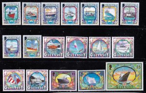 Guernsey stamps #640 - 663, MNH, full set, CV $41.00