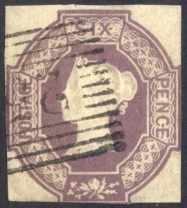 GB 1854 6d Dull Lilac Embossed Wmk VR Reversed Scott 7a SG 59 FU Cat $1,000