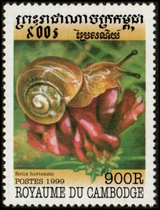 Cambodia 1841 - Mint-NH - 900r White-lipped Snail (1999) (cv $0.50)