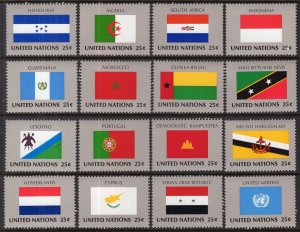 UN New York 554-569 Flags MNH VF