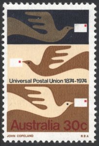 Australia SC#598 30¢ Centenary of Universal Postal Union (1974) MLH