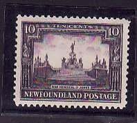 Newfoundland-Sc#153- id6-unused NH 10c War Memorial-1928-well centered-