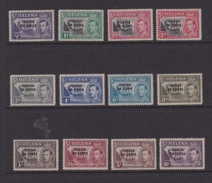 Tristan Da Cunha 1952 OPTD on ST.HELENA stamps SG 1-12 set  MH