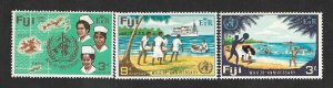 SD)FIJI UN 20TH ANNIVERSARY, SERIES OF 3 MINT STAMPS