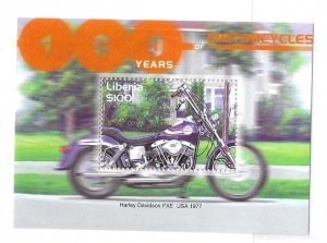 Liberia 100 years of motorcycles Harley Davidson S/S MNH C11