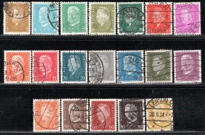 Germany Reich Scott # 366 - 384, used, cpl set