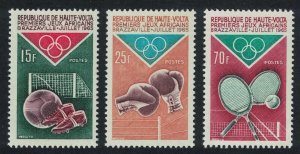 Upper Volta Football Boxing Tennis Sports 3v 1965 MNH SG#164-166