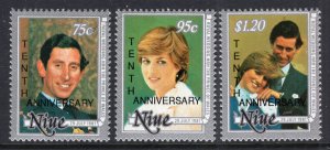 Niue 596-598 MNH VF