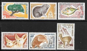 SOMALI COAST SC 287-92 MNH ISSUE OF 1962 - ANIMALS