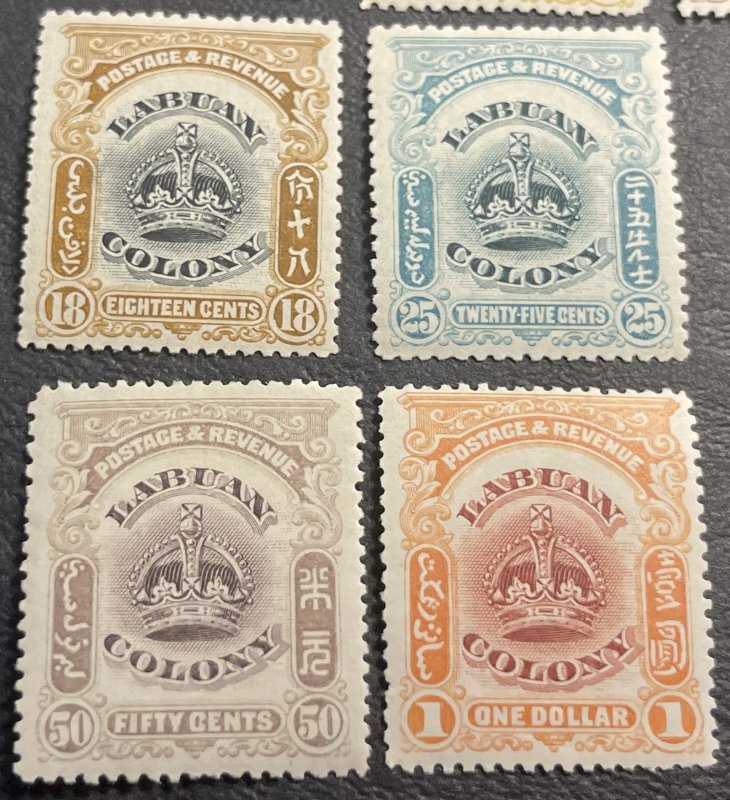 LABUAN # 99A-109-MINT/HINGED (1 USED)---COMPLETE SET---1902-03