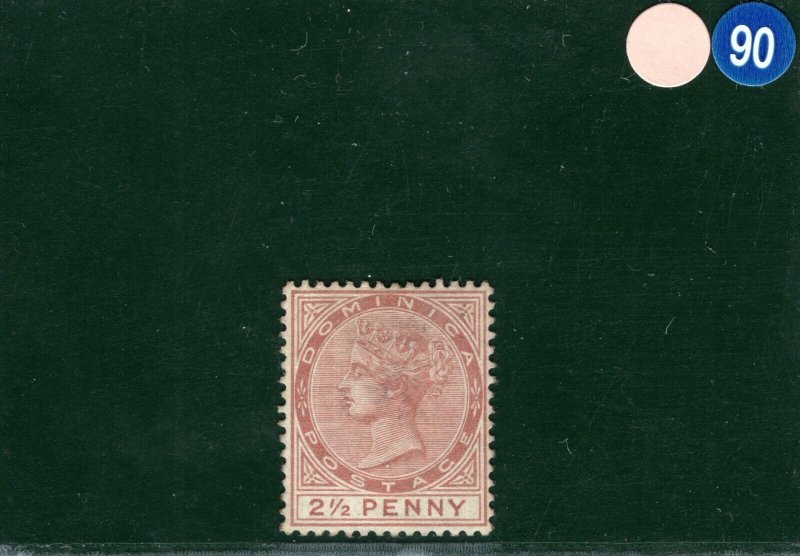 DOMINICA QV Stamp SG.6 2½d Red-Brown (1879) Mint MM Cat £275- OBLUE90