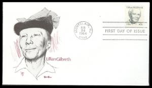 #1868 Lillian M. Gilbreth Tudor House FDC