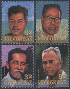 Micronesia 204-207,MNH.Mi 397-400. Leaders,pioneers of island unification,1994.