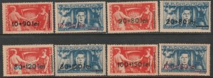 Romania 1946 Sc B318-25 complete set MH