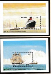 Bhutan # 749 / 760, Ships 4 Souvenir sheets from a set of 12, Mint NH, 1/2 Cat..
