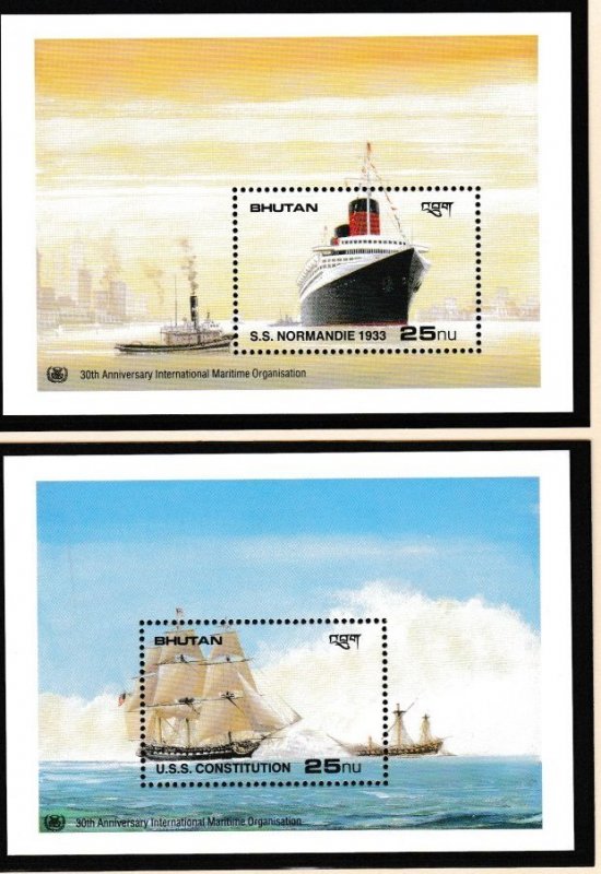 Bhutan # 749 / 760, Ships 4 Souvenir sheets from a set of 12, Mint NH, 1/2 Cat..