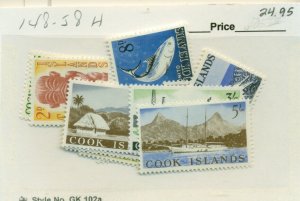 COOK ISLANDS #148-58, Mint Hinged, Scott $24.95