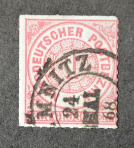 N. German Confederation Scott #4, cancelled