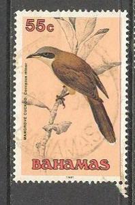 BAHAMAS Sc# 718 USED FVF Mangrove Cuckoo Bird  1991