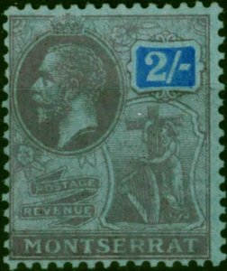 Montserrat 1922 2s Purple & Blue-Blue SG79 Fine & Fresh MM