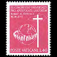 VATICAN 1967 - Scott# 453 Catholic 40l NH