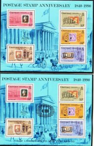 GUERNSEY 1990 - VF MNH S/S -  Penny Black - # 430a -430b