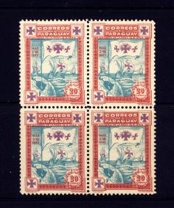 Paraguay 1933 Sc331 Block Of 4 MNH OG VF