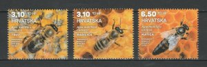 Croatia 2019 Honey Bees 3 MNH stamps