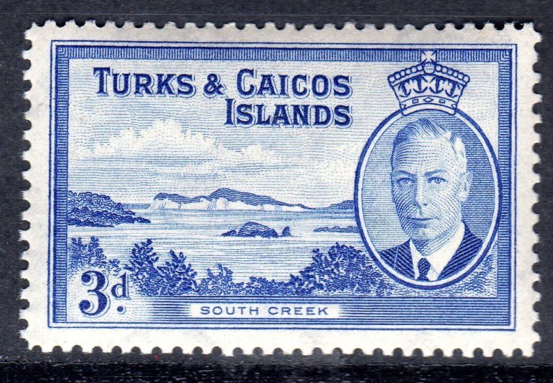 TURKS & CAICOS-,,,1950- ...SG 226 ..  3d -  Lightly Hinged -   