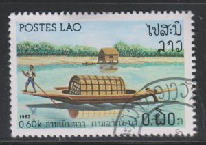 Laos 394 River Vessels 1982