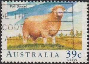 Australia #1137 1989 39c  Sheep in Australia-Poll Dorset  USED-Fine-NH. 