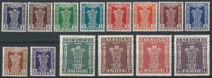 1950 India Asokan Capital stamps 14v. MH SG. n. O151/64