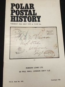 Postal history of the Australian antarctic + polar postal history lowe auction 