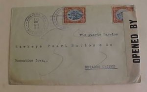 GUATEMALA  CENSORED COVER  1919 B/S TO USA