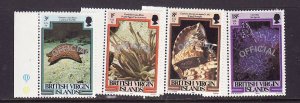 Virgin Is.-Sc#O1//O7-unused  NH 4 values from set -Marine Life-1985-