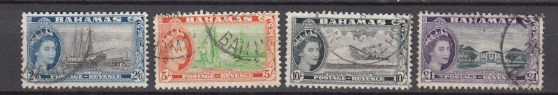 J26648 1954 bahamas hv,s of set used #170-3 queen views