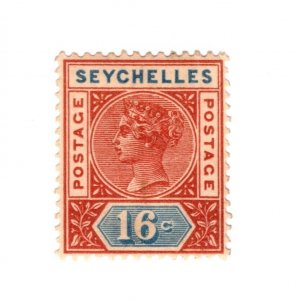 EDSROOM-15049 Seychelles 12a Hinged Die 2  1890 Cat Val $52.50