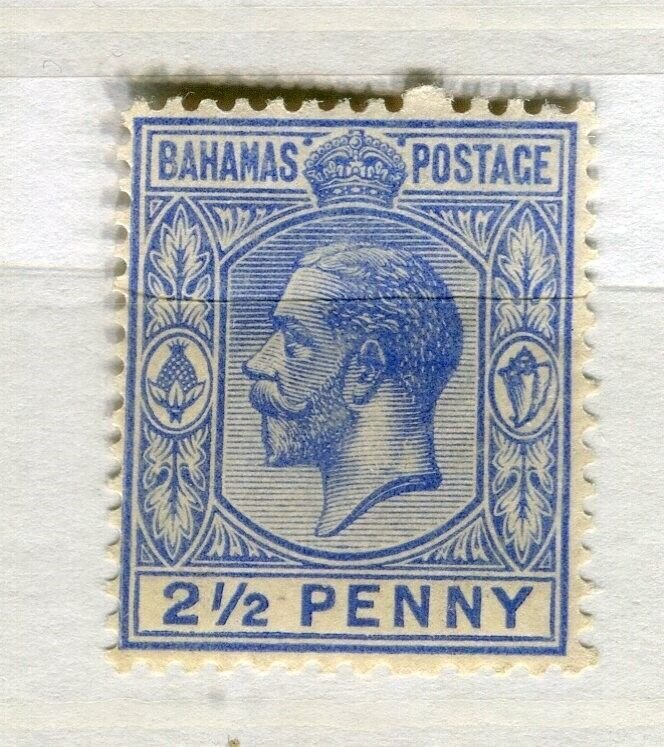 BAHAMAS; 1912 early GV issue fine Mint hinged Shade of 2.5d. value