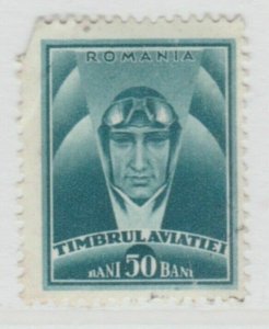 1932 Romania Postal Tax Timbrul Aviatiei Aviator 50b MNG A18P26F762-