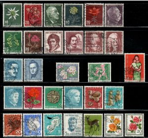 30 Different F-VF Used Semi-Postal Switzerland Stamps # 5 - I Combine S/H