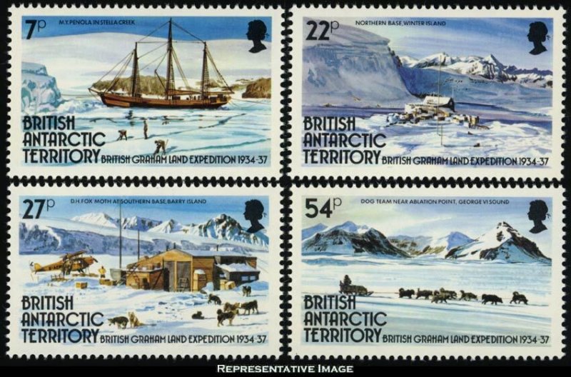 British Antarctic Territory Scott 121-124 Mint never hinged.