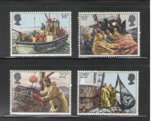 Great Britain Sc 956-959  1981 Fishing Industry stamp set mint NH