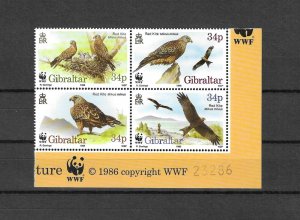 GIBRALTAR 1996 WWF SG 784/87 MNH