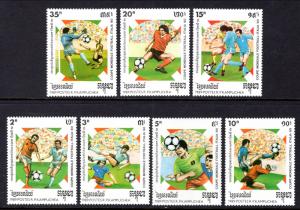 Cambodia 921-927 Soccer MNH VF