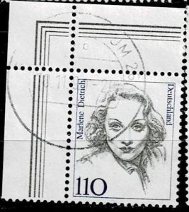 Germany 1997,Sc.#1727 used Famous Women: Marlene Dietrich (1901-1992)