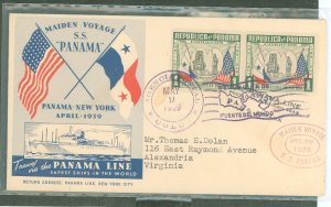 Panama 317 Maiden Voyage of S. S. Panama, May 9, 1939, Addressed